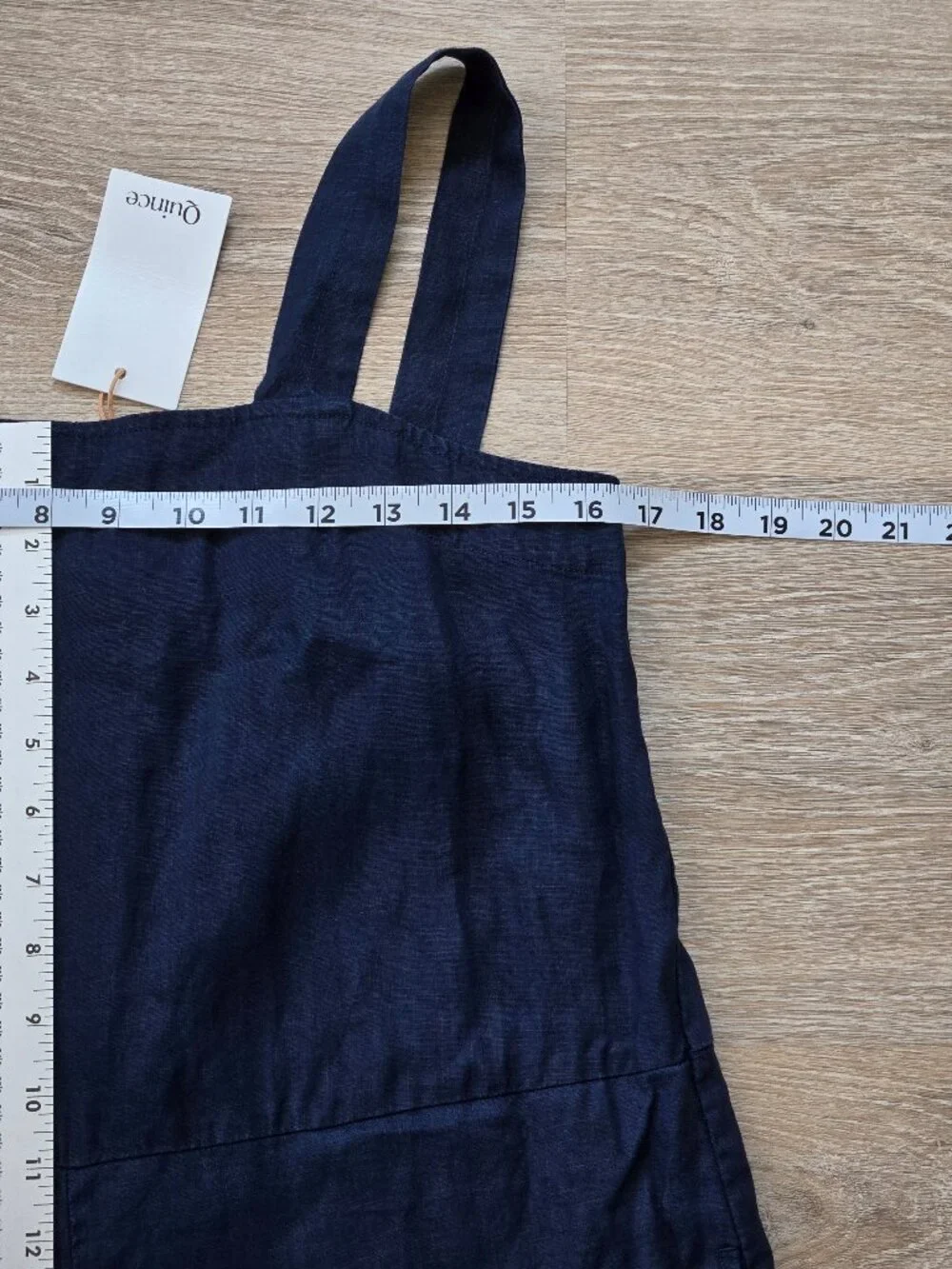 Quince European Linen Square Neck Jumpsuit Deep Navy Size S New With Tags
